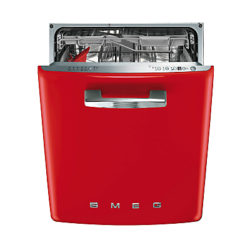 Smeg DI6FABRD Retro Integrated Dishwasher, Red